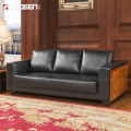 Good quality Business office furniture and Home Living Room Genuine Real leather sofa set designs 1+1+3 sectional sofa sale